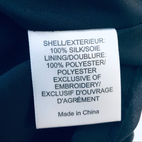 Tory Burch Silk Embroidered Puff Short Sleeves Sheath Black Lined Dress Size 14 - Picture 12 of 16